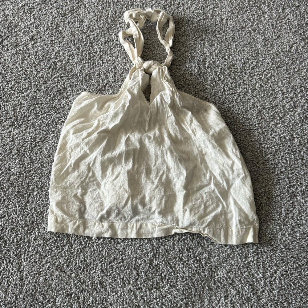 Cream Halter Top and Shorts Set